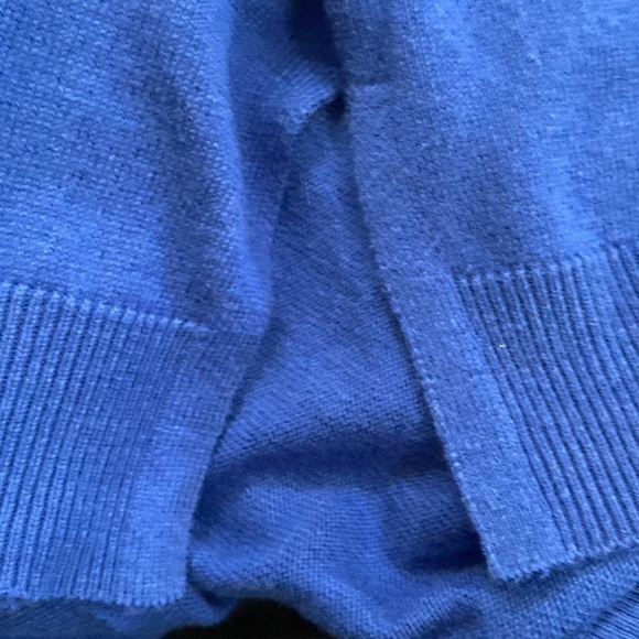 Chaus Royal blue v-neck sweater with silver embellishments. Size XL - Picture 8 of 9